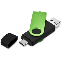 Shuffle Gyro Black Flash Drive Lime Green